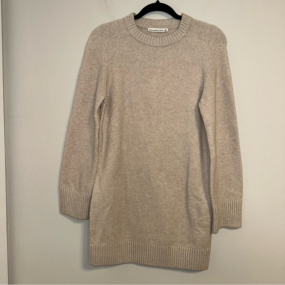 Abercrombie & Fitch Cream Knit Sweater Dress